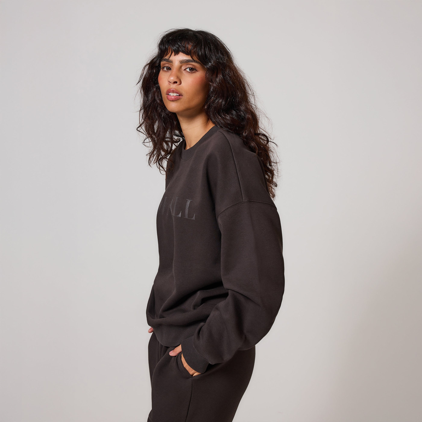 ALL SZN Organic Oversized Sweatshirt Style 4 - Black Coffee