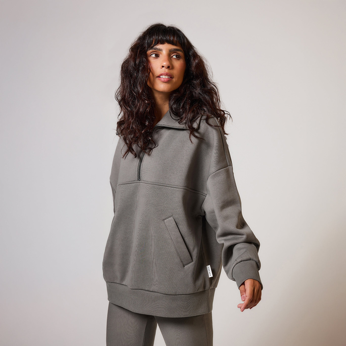 ALL SZN Organic Oversized 1/4 Zip Sweatshirt - Slate Green