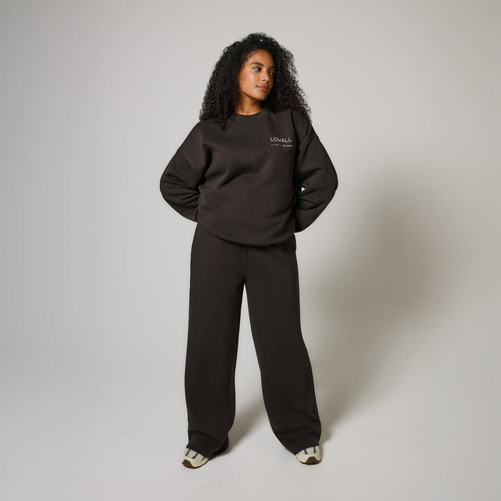 ALL SZN Organic Wide Leg Jogger - Black Coffee