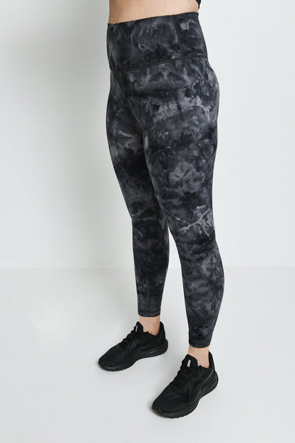 Revitalise 7/8 High Waisted Leggings - Black Tie Dye