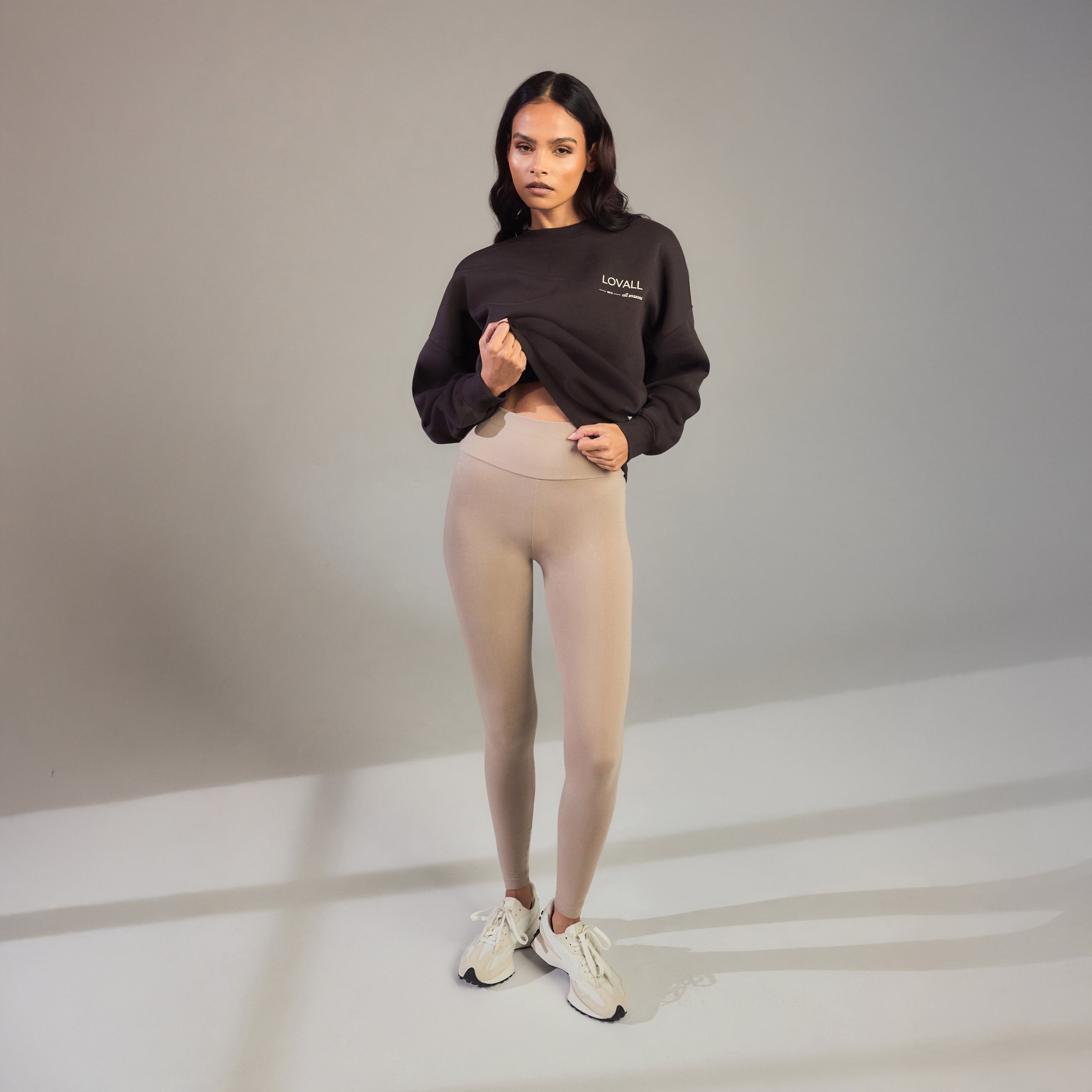 Everyday High Waisted Leggings - Oatmeal Beige