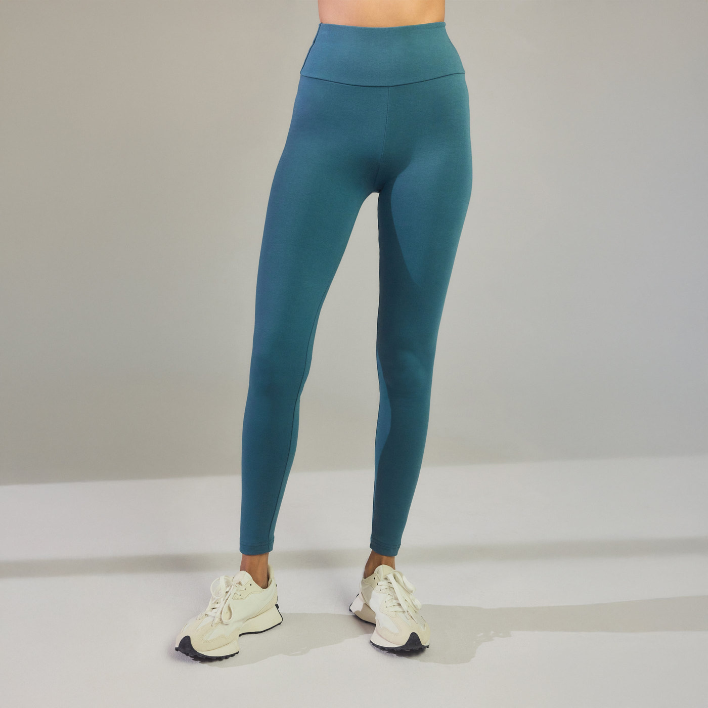 Everyday High Waisted Leggings - Petrol Blue