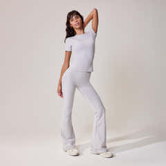 Ultimate Everyday Flare Leggings - Light Grey Marl