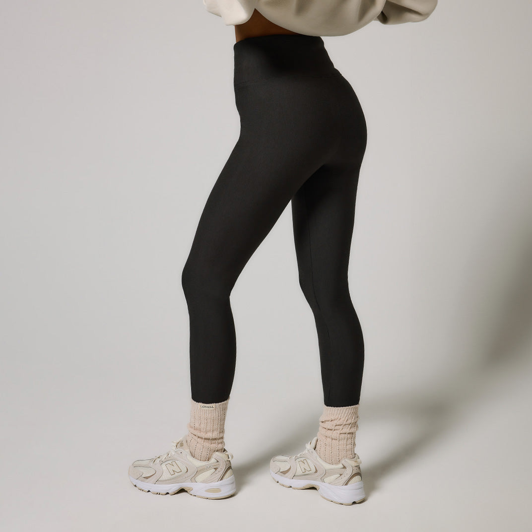 Winter Everyday High Waisted Leggings - Black Coffee