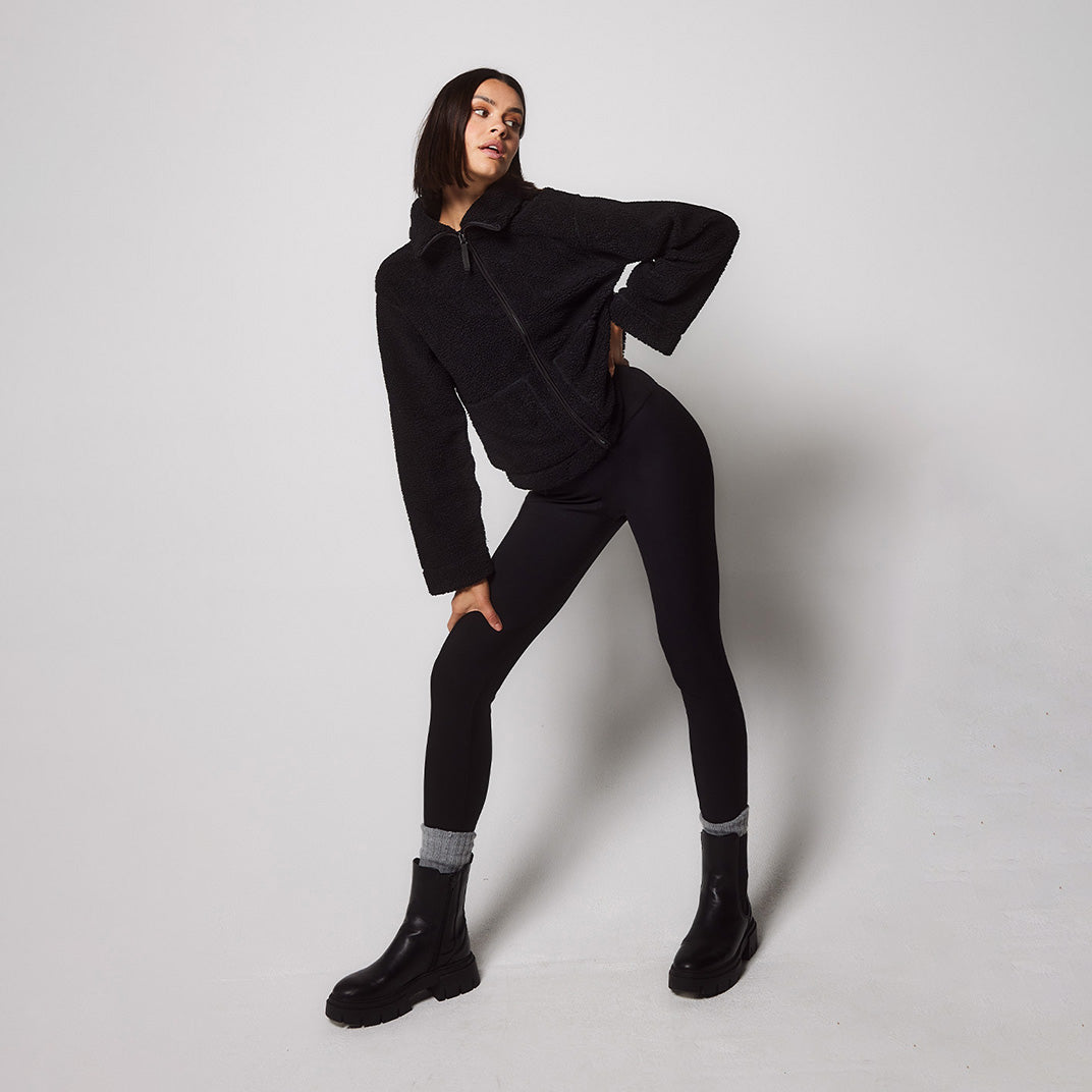 Winter Everyday High Waisted Leggings - Black