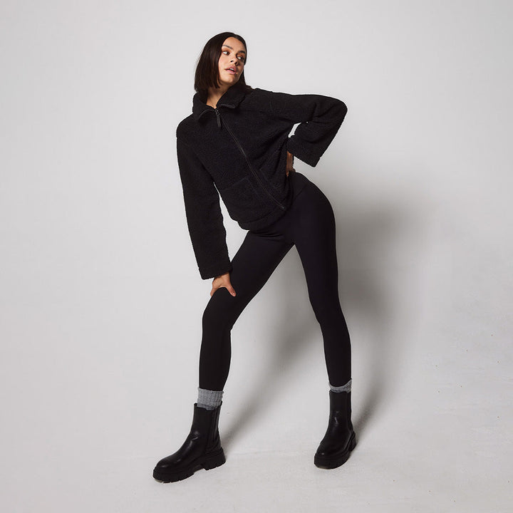 Winter Everyday High Waisted Leggings - Black