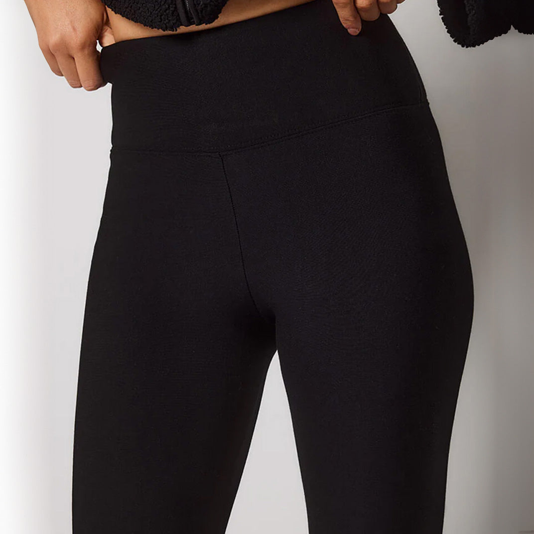 Winter Everyday High Waisted Leggings - Black