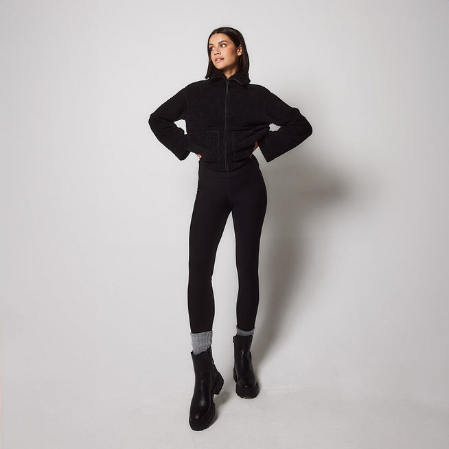 Winter Everyday High Waisted Leggings - Black
