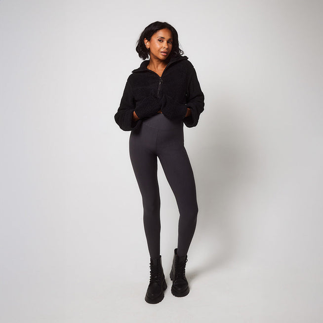 Winter Everyday High Waisted Leggings - Dark Grey