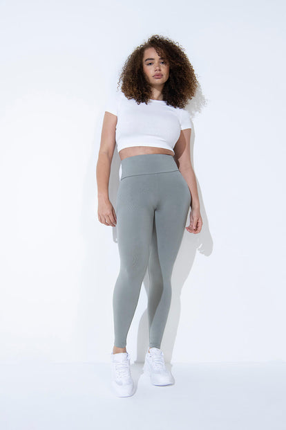 Lightweight Everyday High Waisted Leggings - Sage Green