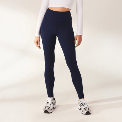 Lightweight Everyday High Waisted Leggings - Navy