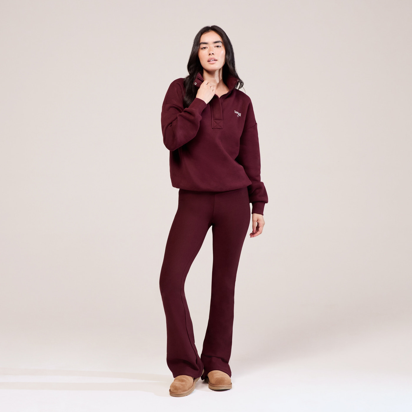 Winter Flare Leggings - Burgundy