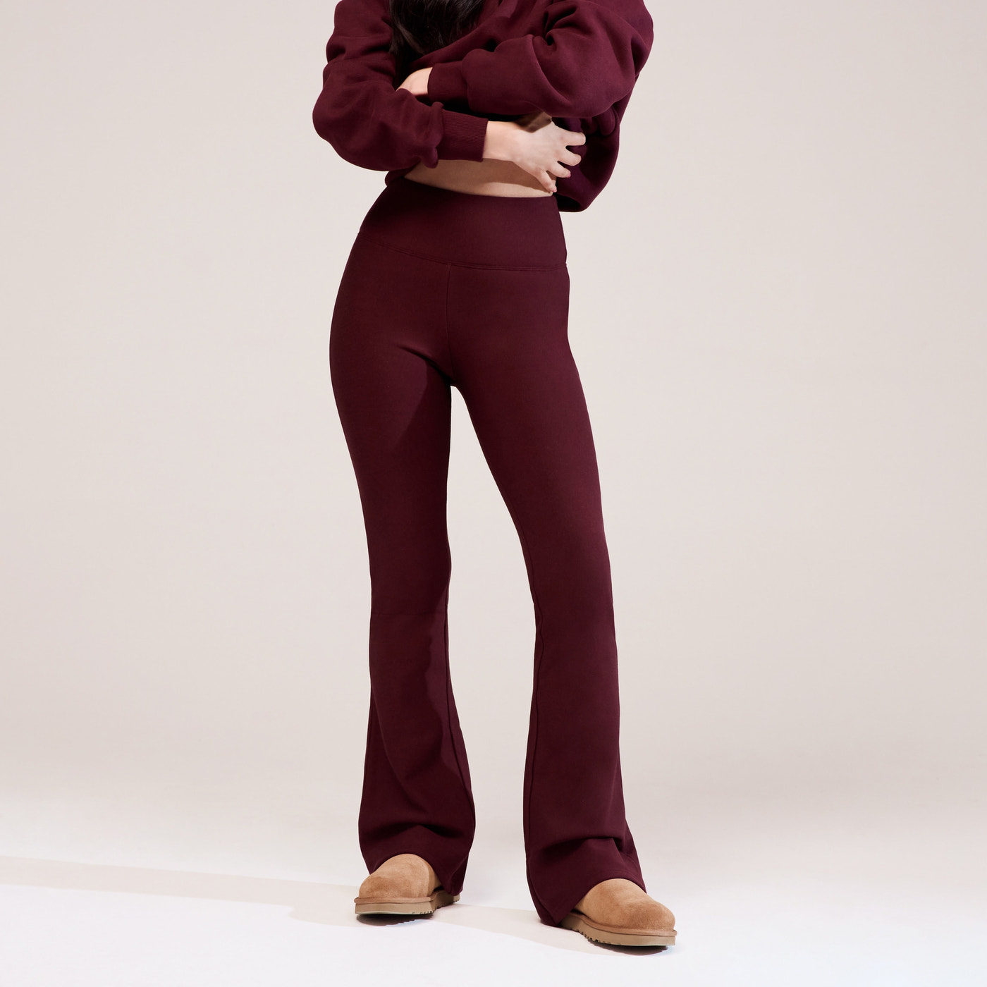 Winter Flare Leggings - Burgundy