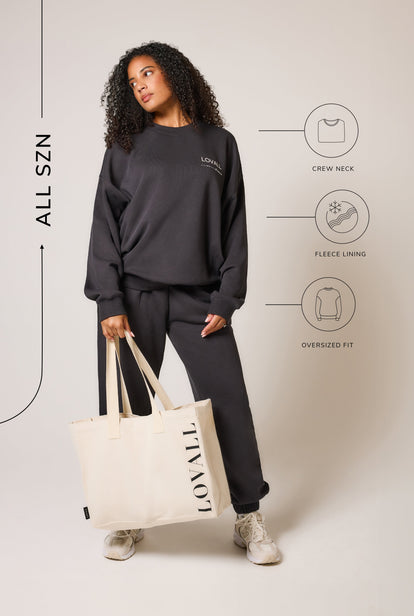 Curve ALL SZN Organic Oversized Sweatshirt Style 3 - Shadow