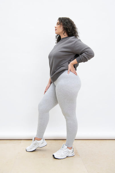 Curve Everyday High Waisted Leggings - Light Grey Marl