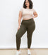 Curve Everyday High Waisted Leggings - Khaki Green