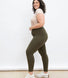 Curve Everyday High Waisted Leggings - Khaki Green