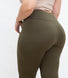 Curve Everyday High Waisted Leggings - Khaki Green