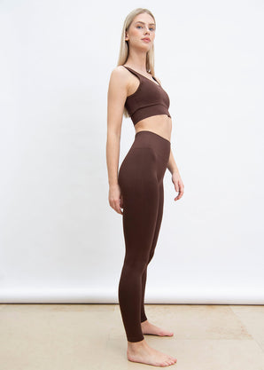 Ultimate High Waisted Seamless Leggings - Chocolate Brown