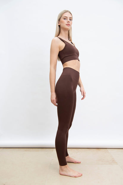 Ultimate High Waisted Seamless Leggings - Chocolate Brown