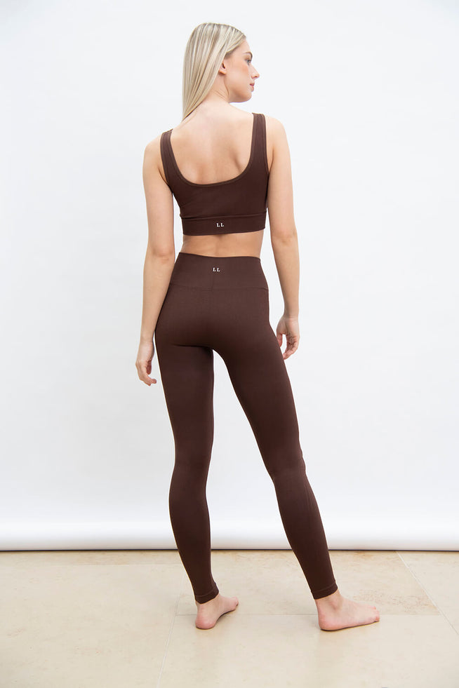 Ultimate High Waisted Seamless Leggings - Chocolate Brown