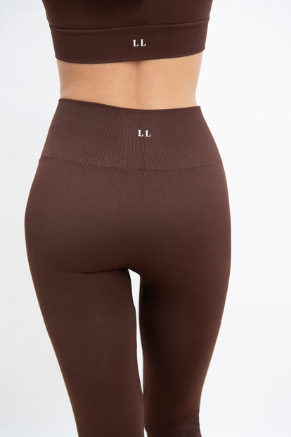 Ultimate High Waisted Seamless Leggings - Chocolate Brown