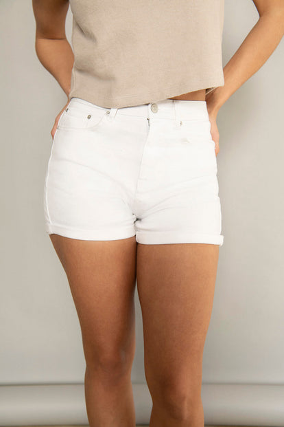 Everyday Denim Shorts - White