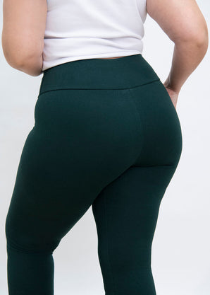 Curve Everyday High Waisted Leggings - Forest Green