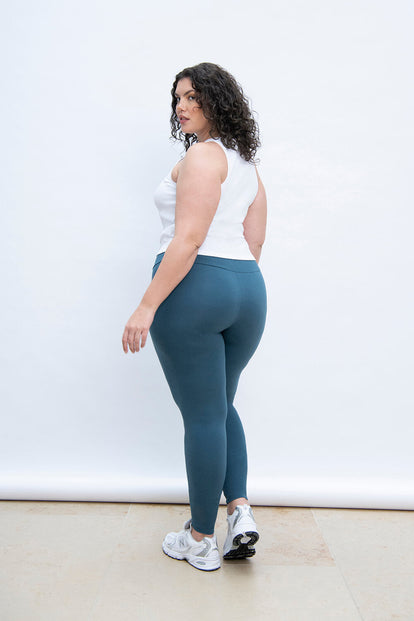 Curve Everyday High Waisted Leggings - Petrol Blue