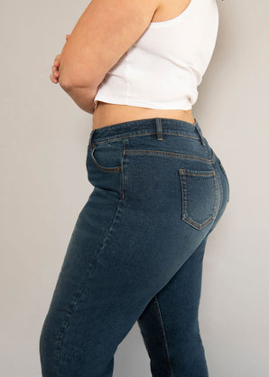 Curve Straight Jeans - Dark Blue