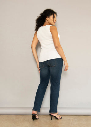 Maternity Straight Jeans - Dark Blue