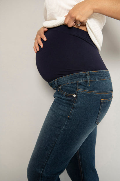 Maternity Straight Jeans - Dark Blue