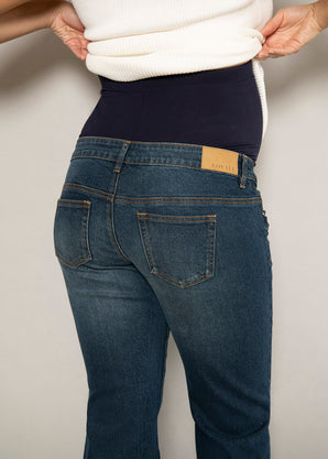 Maternity Straight Jeans - Dark Blue