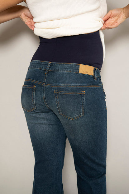 Maternity Straight Jeans - Dark Blue