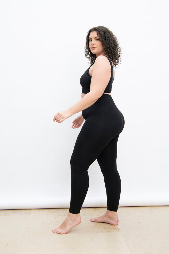 Curve Ultimate High Waisted Seamless Leggings - Black