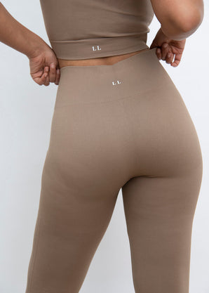 Ultimate High Waisted Seamless Leggings - Oatmeal Beige