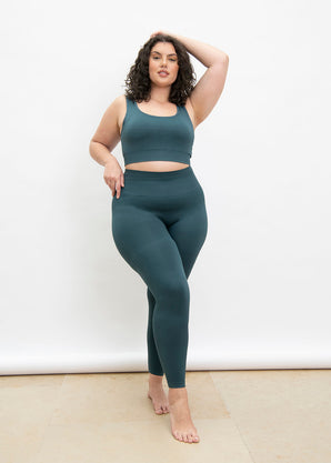 Curve Ultimate High Waisted Seamless Leggings - Teal Blue