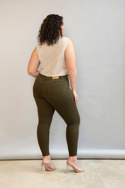 Curve Ultimate Jeggings - Khaki Green