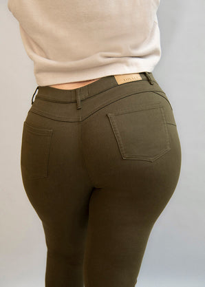 Curve Ultimate Jeggings - Khaki Green