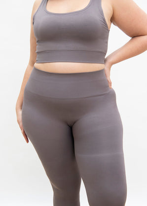 Curve Ultimate High Waisted Seamless Leggings - Deep Mauve