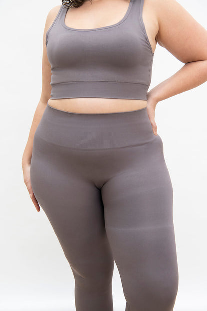 Curve Ultimate High Waisted Seamless Leggings - Deep Mauve