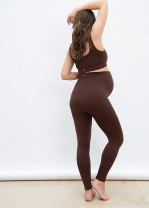 Ultimate Seamless Maternity Leggings - Chocolate Brown