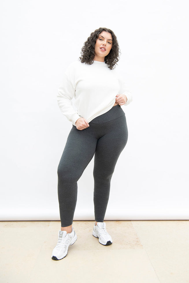 Curve Everyday High Waisted Leggings - Dark Grey Marl