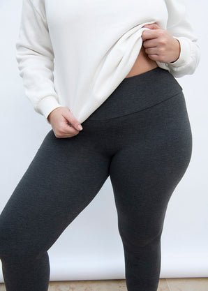 Curve Everyday High Waisted Leggings - Dark Grey Marl