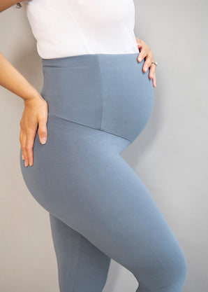 Maternity Lightweight Everyday Leggings - Steel Blue