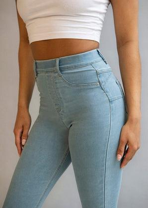 Curve Ultimate Ankle Grazer Jeggings - Light Blue
