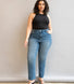 Curve Straight Jeans - Mid Blue