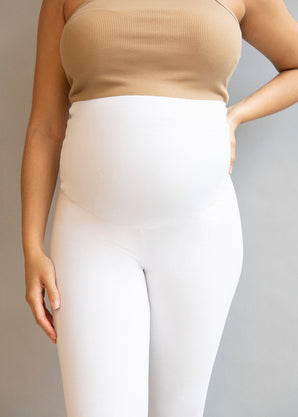 Maternity Lightweight Everyday Leggings - White