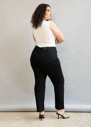 Curve Straight Jeans - Black