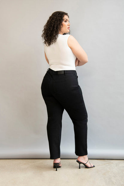 Curve Straight Jeans - Black